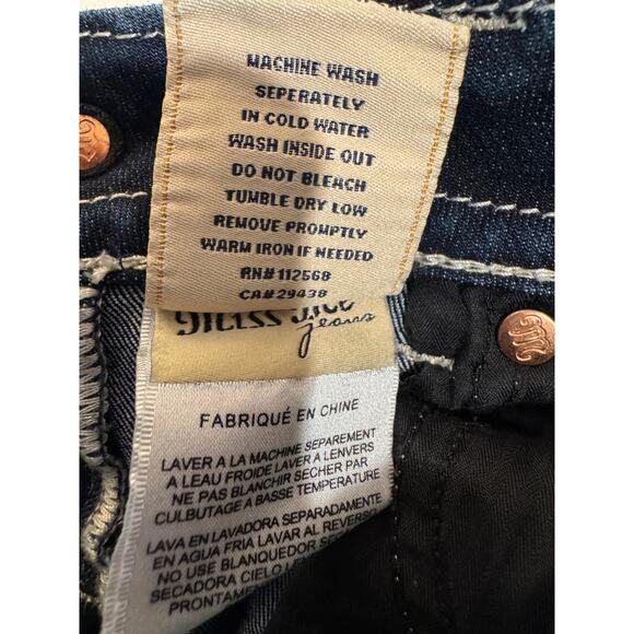 Miss Me Flap Pocket Embellished JE568T2X Low Rise Dark Wash Jeans Size 25 - Picture 7 of 7